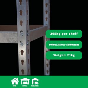 ProShelf 5 Tier Metal Shelf - Fully Galvanised