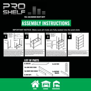 ProShelf 5 Tier Metal Shelf - Fully Galvanised