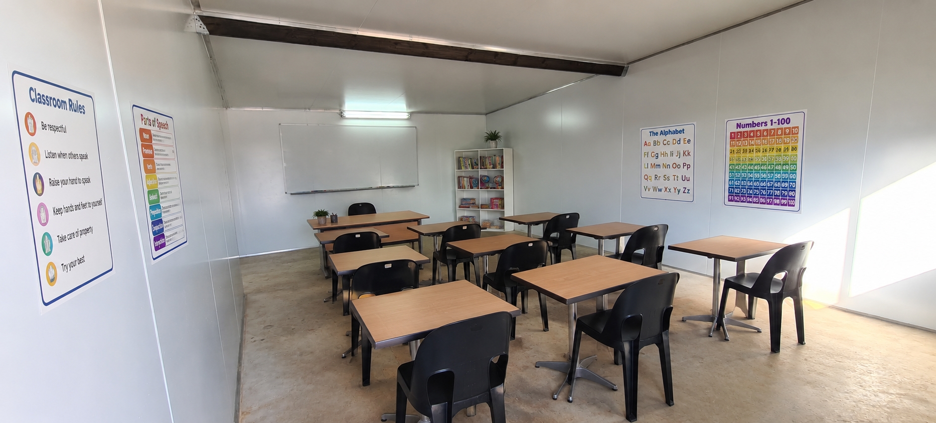 Customer-built prefabricated classroom using Frigipan panels