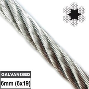 2.5mm Cable - SWR 6MM (6X19) FC GALVANISED