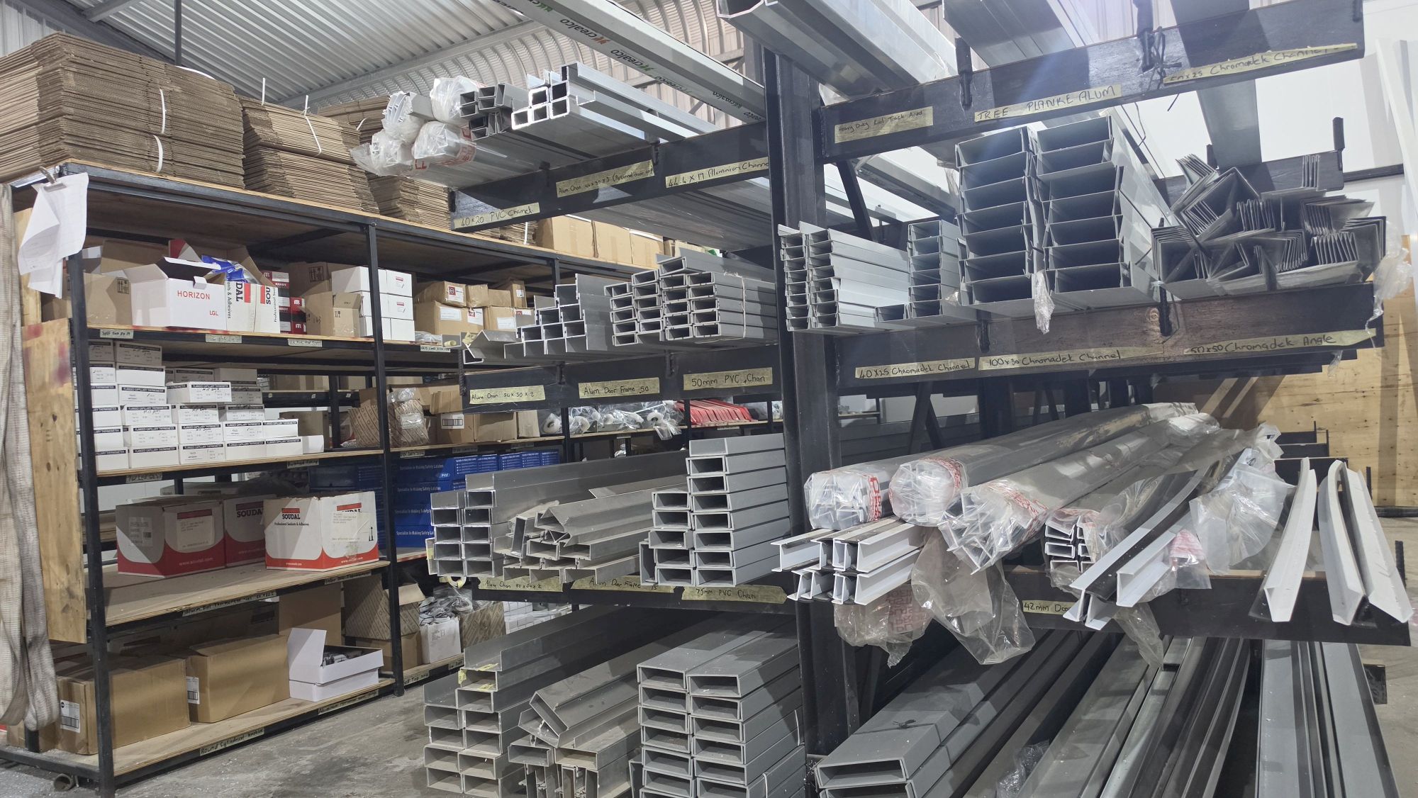 Frigipan facility and stock area