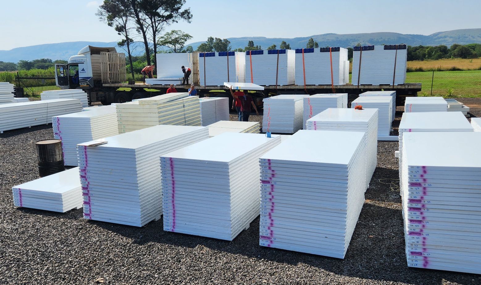 Frigipan insulated panels manufactured and prepared for customers